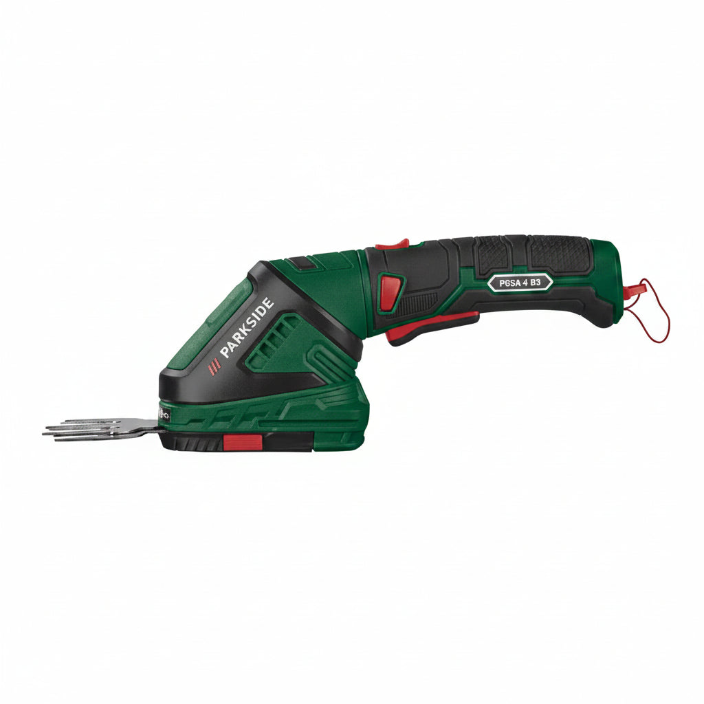 Parkside PGSA 4 B3 4V 2-in-1 Cordless Grass and Shrub Shear with 180° Rotating Soft Grip